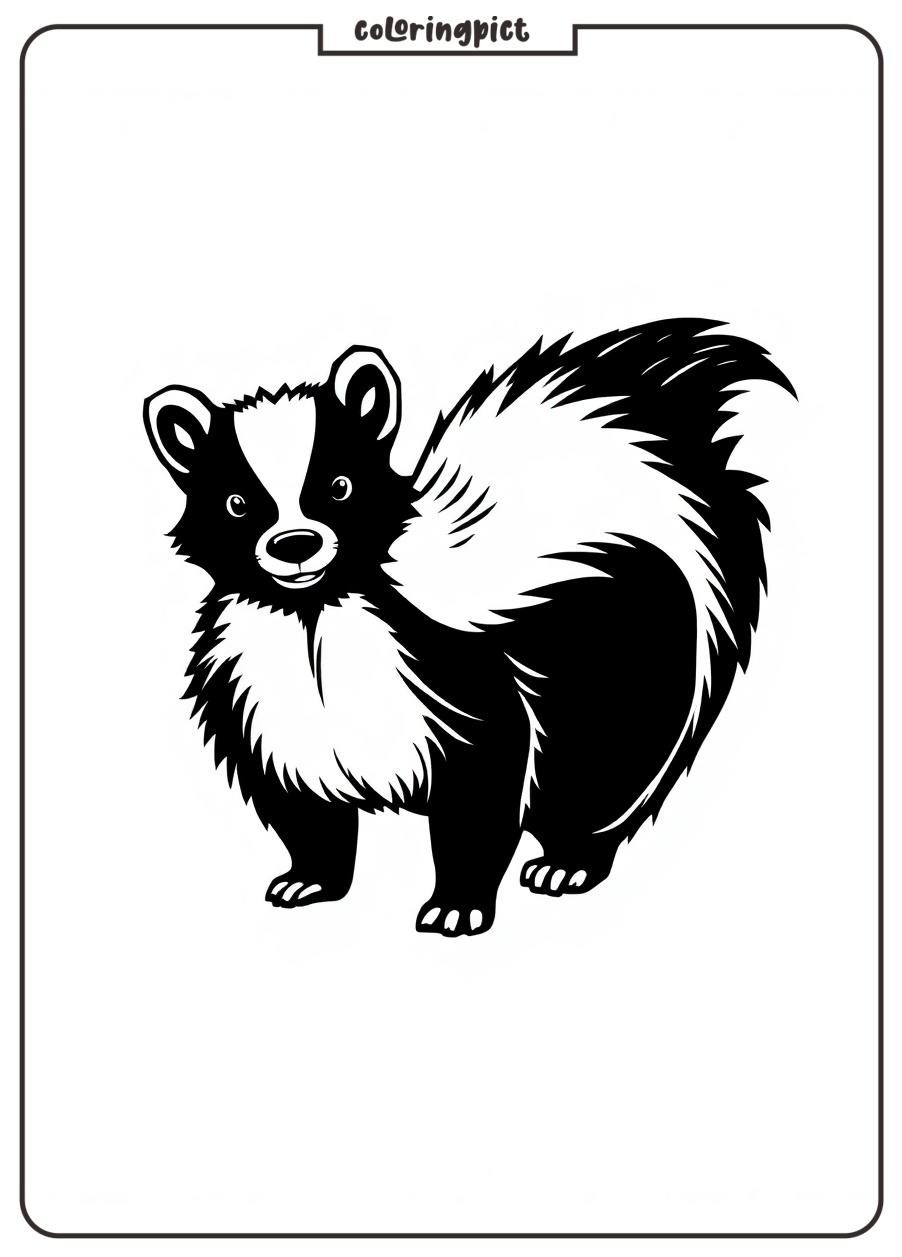 Skunk Coloring Page for Kids 5 Skunk Coloring Pages
