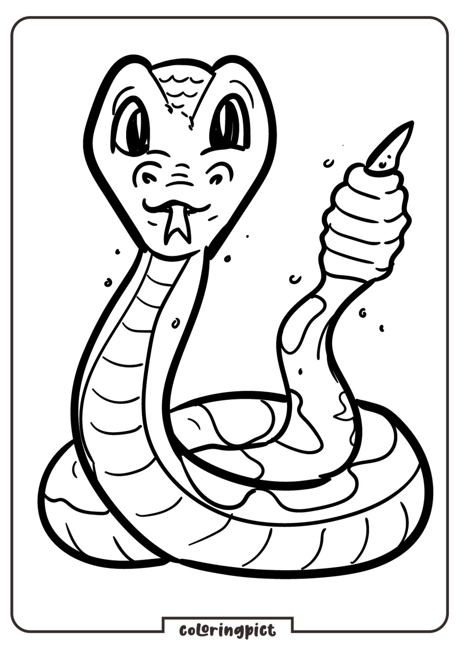Snake Coloring Page for Kids