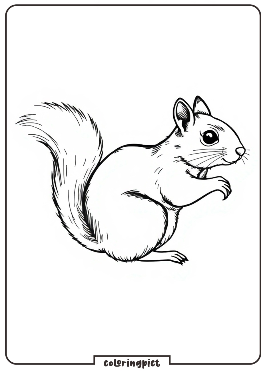 Squirrel Coloring Page