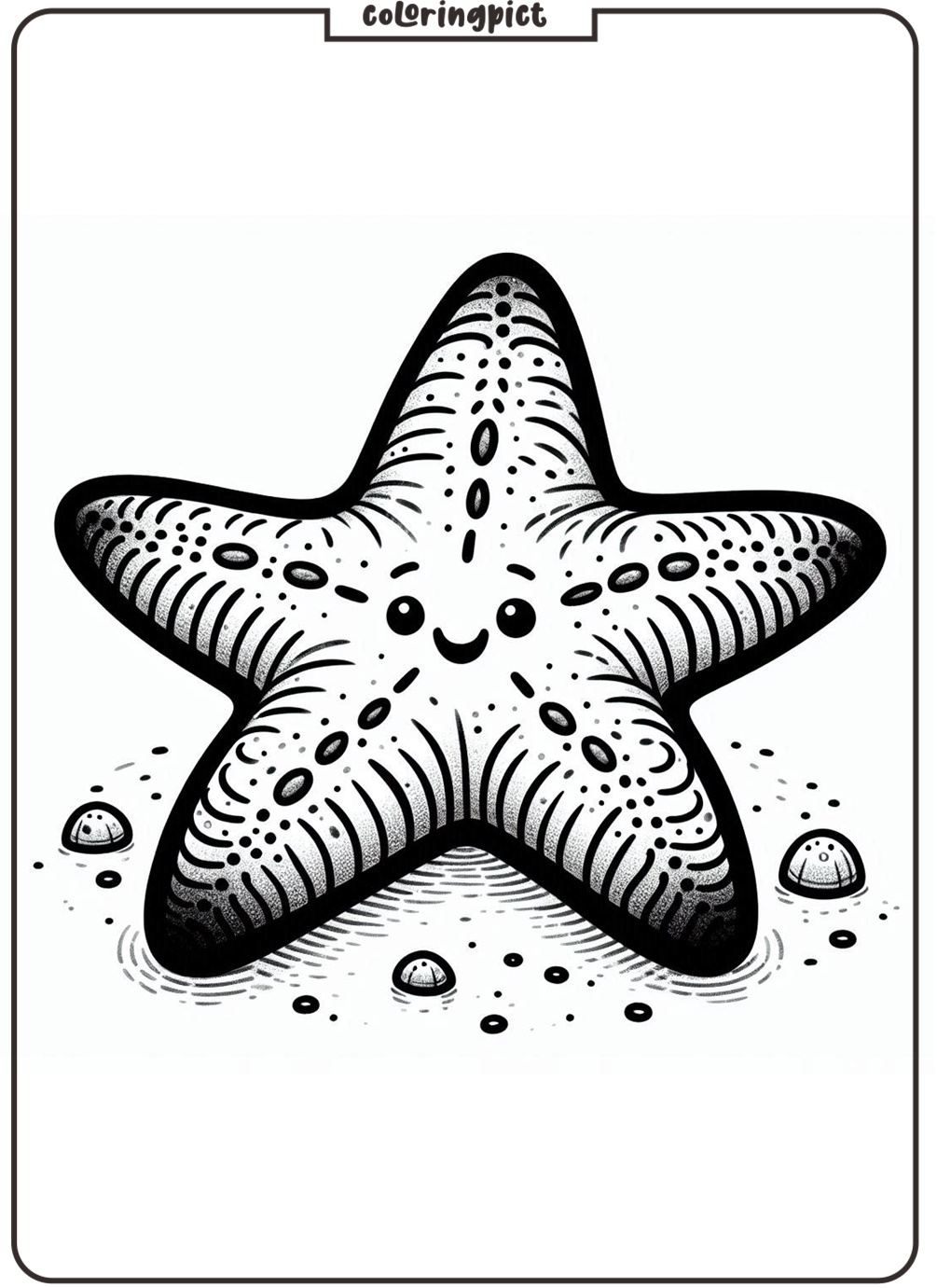 Starfish Coloring Pages for Kids 2 Starfish Coloring Page for Kids