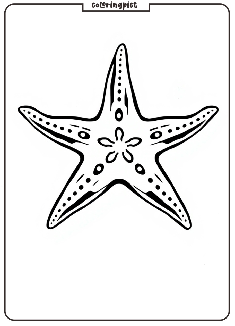 Starfish Coloring Pages for Kids 3 Starfish Coloring Pages for Kids