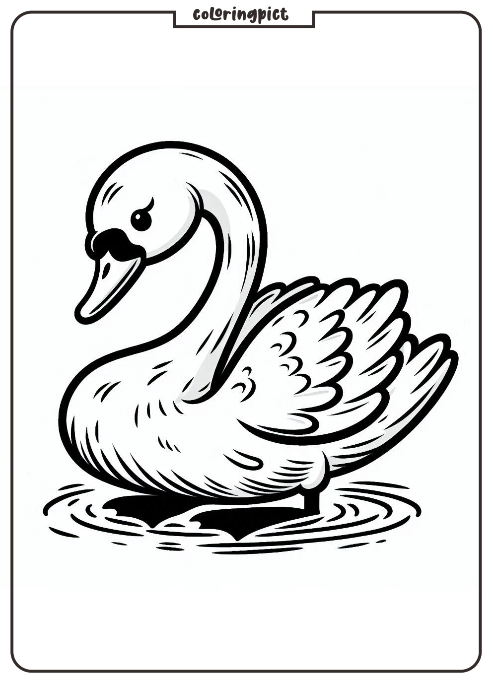 Swan Coloring Pages for Kids 2 Swan Coloring Pages for Kids