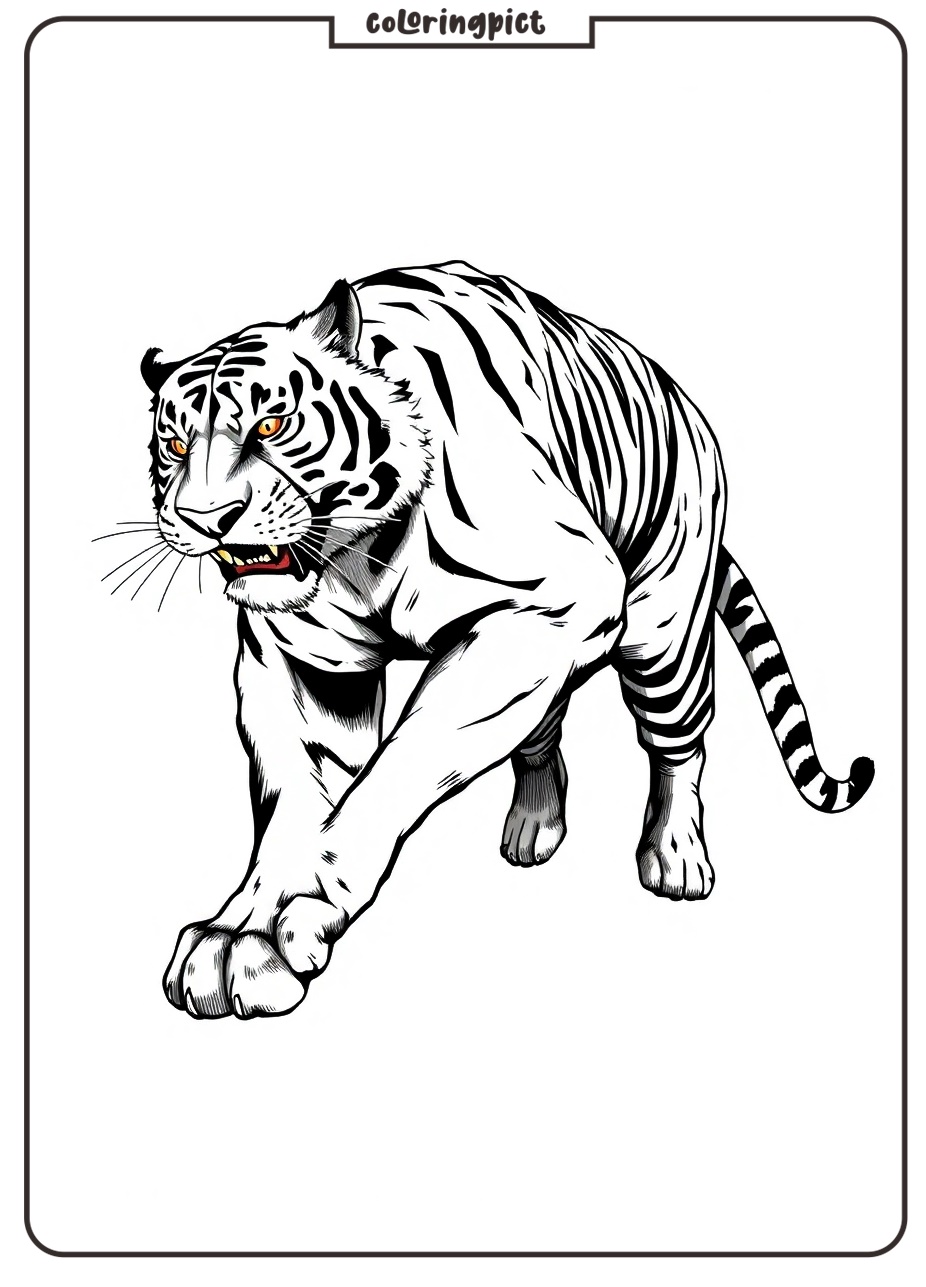 Tiger Coloring Pages for Kids