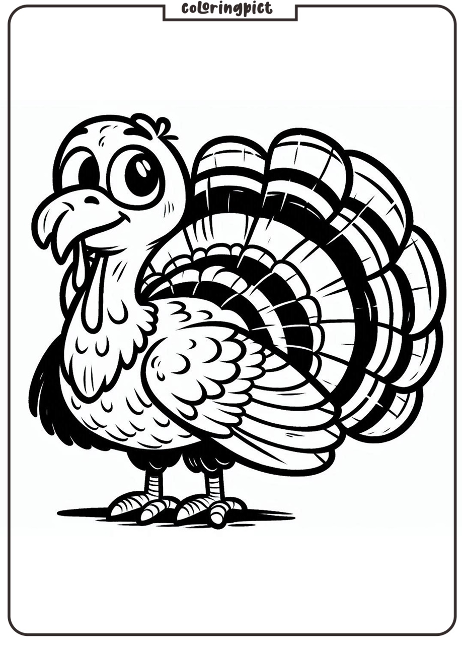 Turkey Bird Coloring Pages Printable