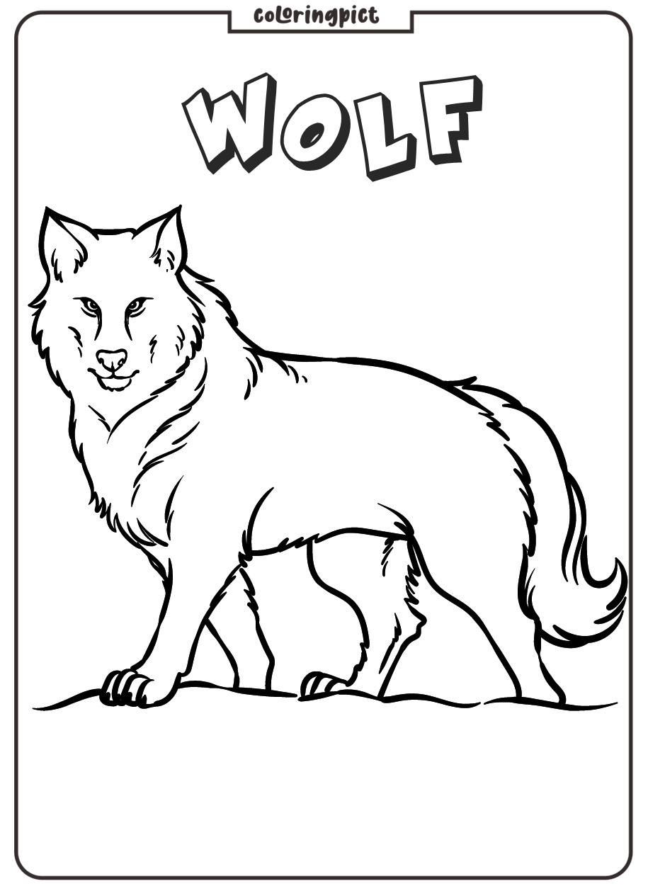 Wolf Coloring Page Printable