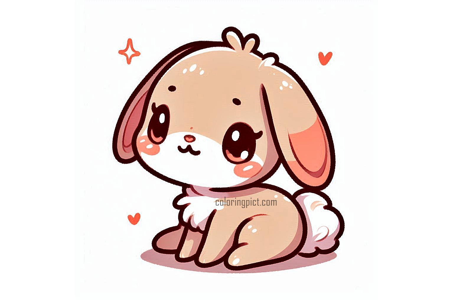 Hop into Fun with Baby Rabbit Coloring Page 1 image is baby rabbit coloring