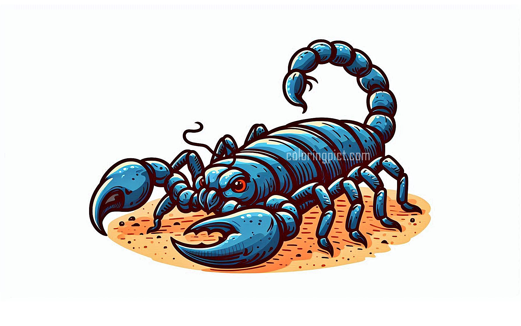 image of scorpion coloring