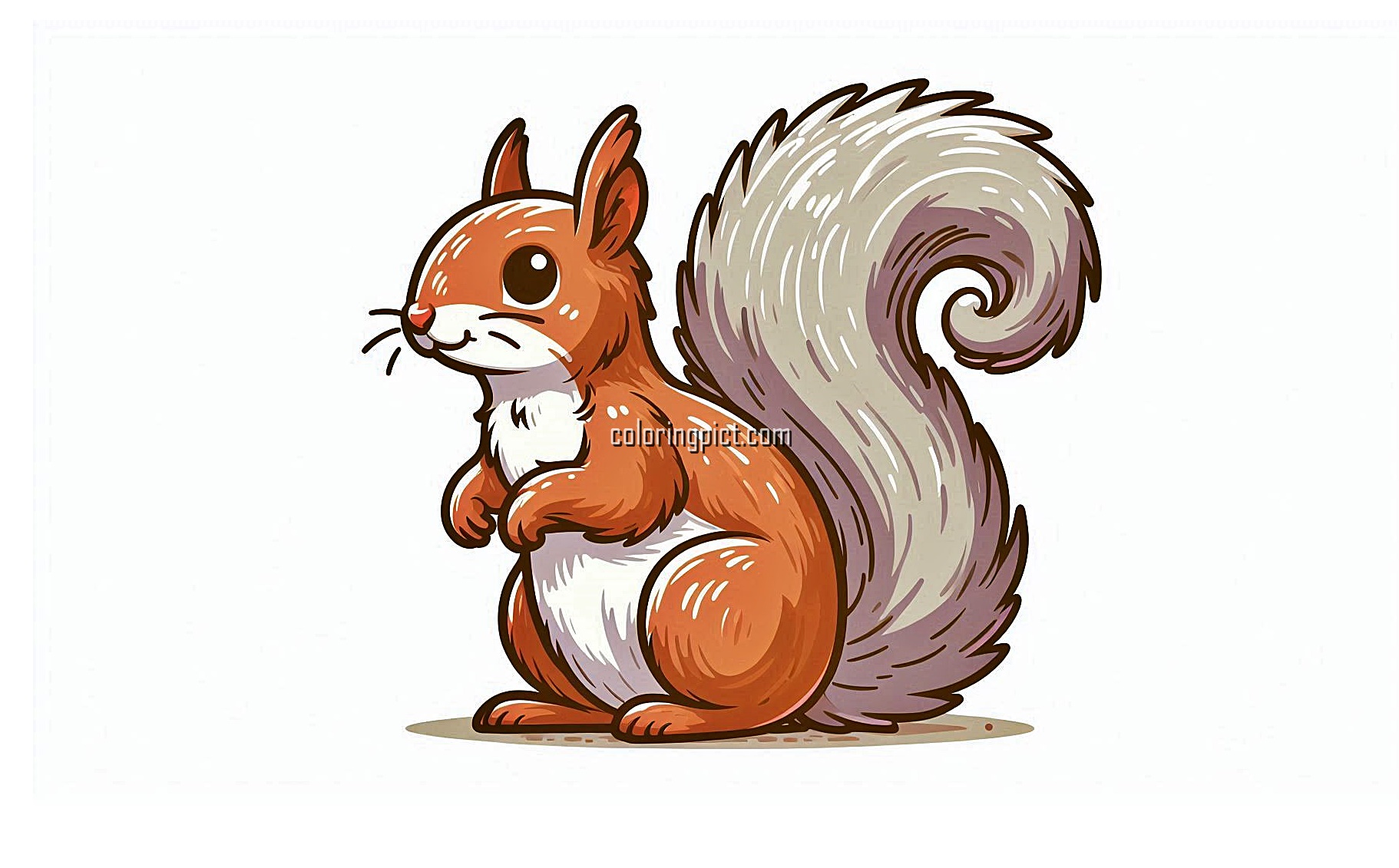 image of squirrel coloring