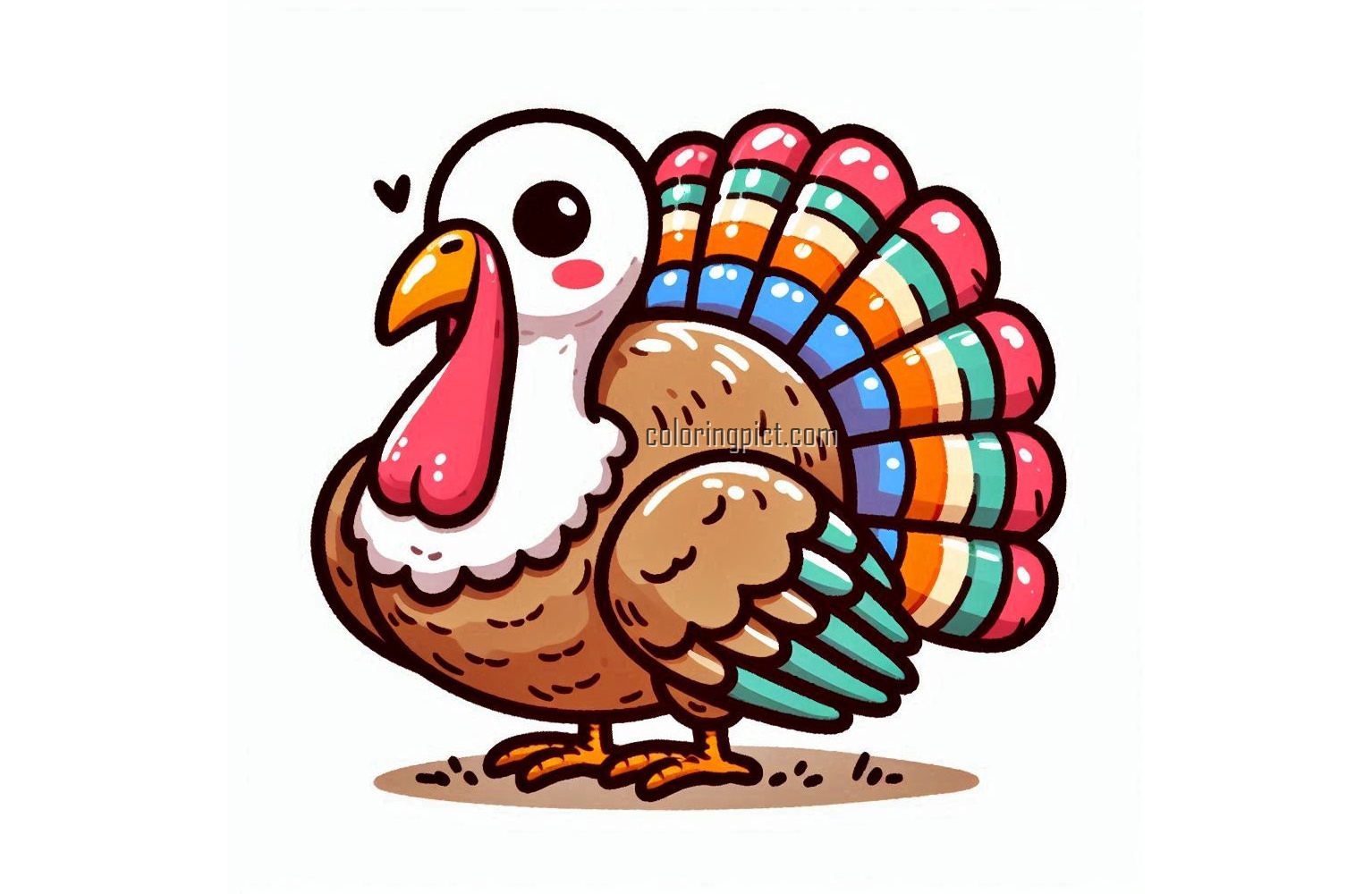 image of turkey animal coloring
