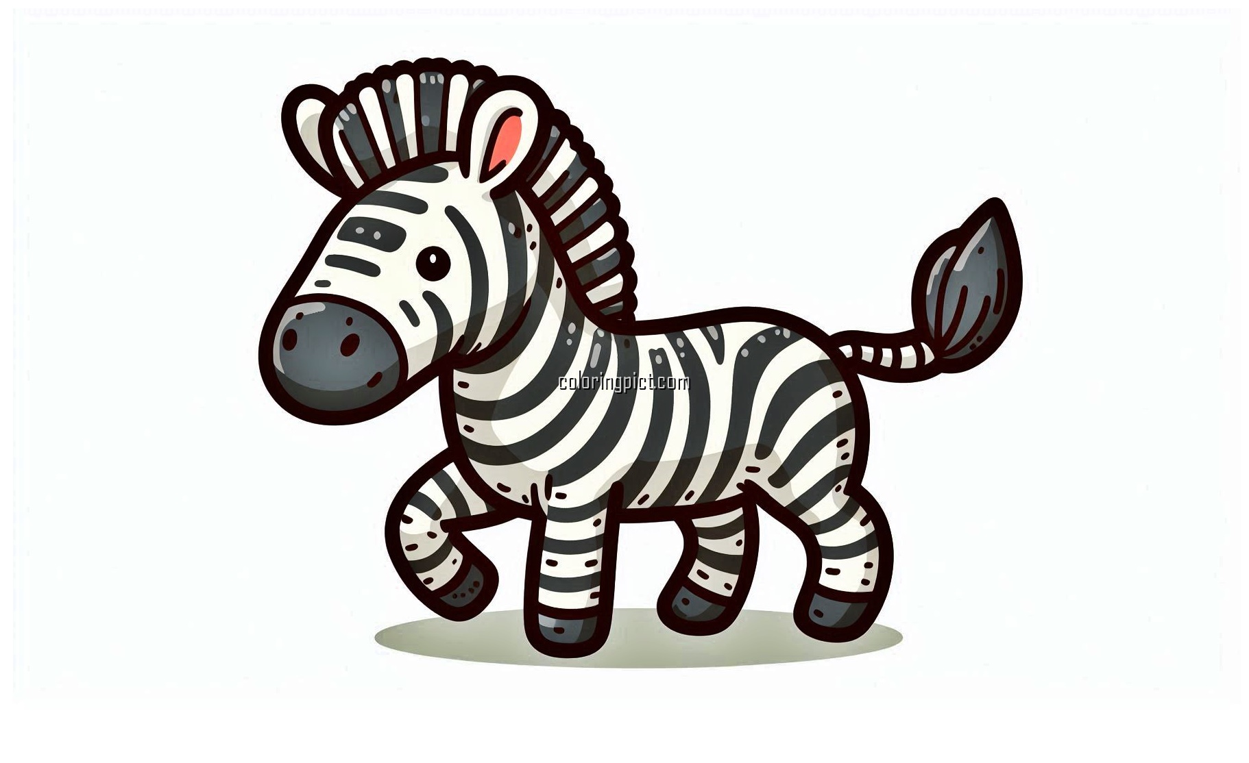 Zebra Coloring Pages for Kids 1 image of zebra to color