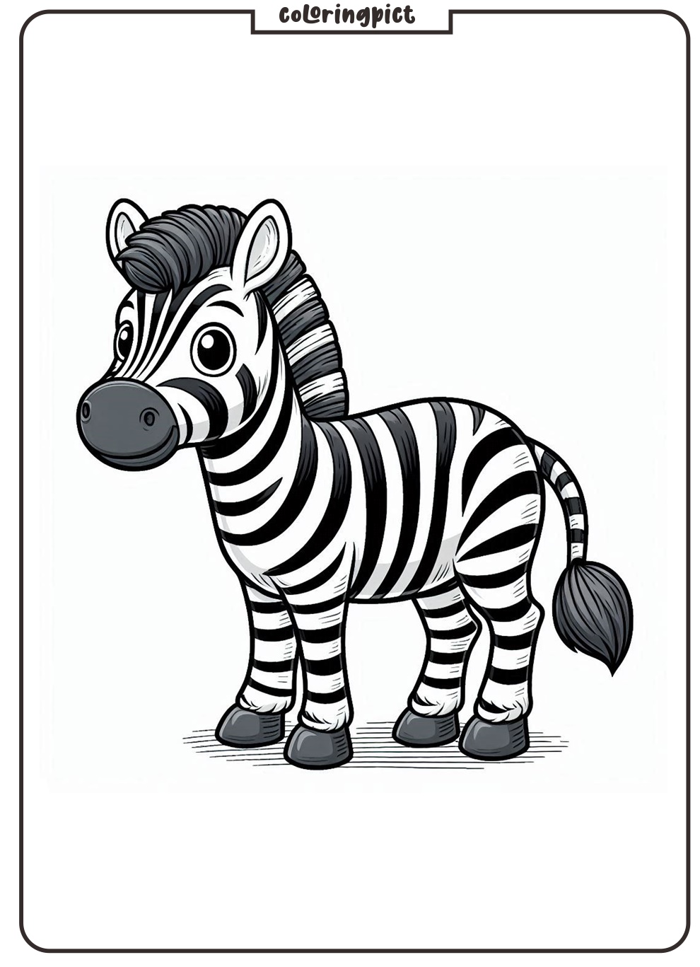 Zebra Coloring Pages for Kids 2 zebra coloring page for kids