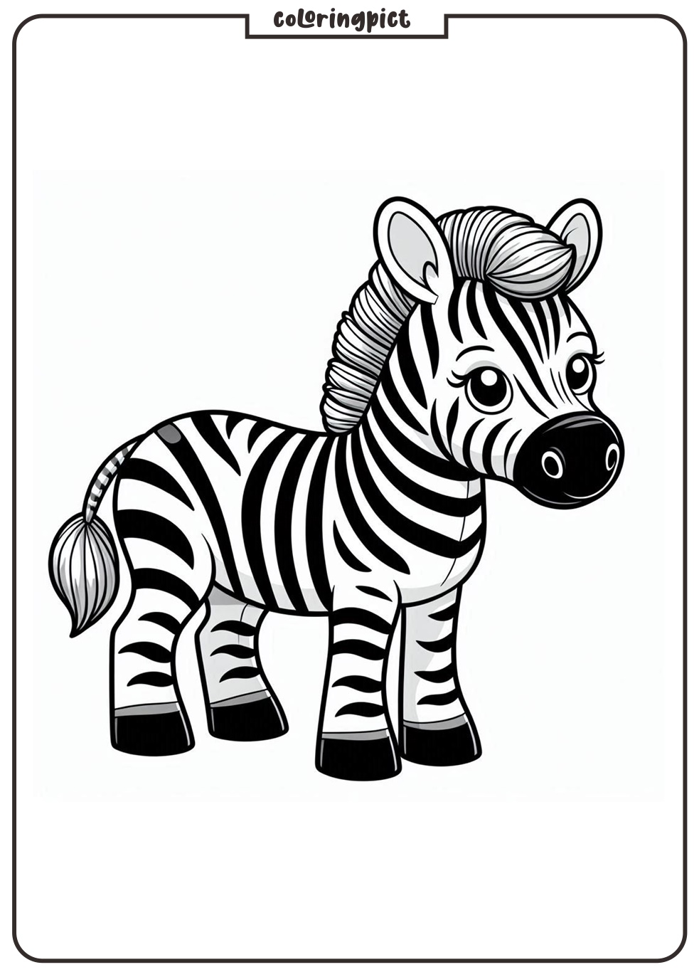Zebra Coloring Pages for Kids 4 zebra coloring pages for kids