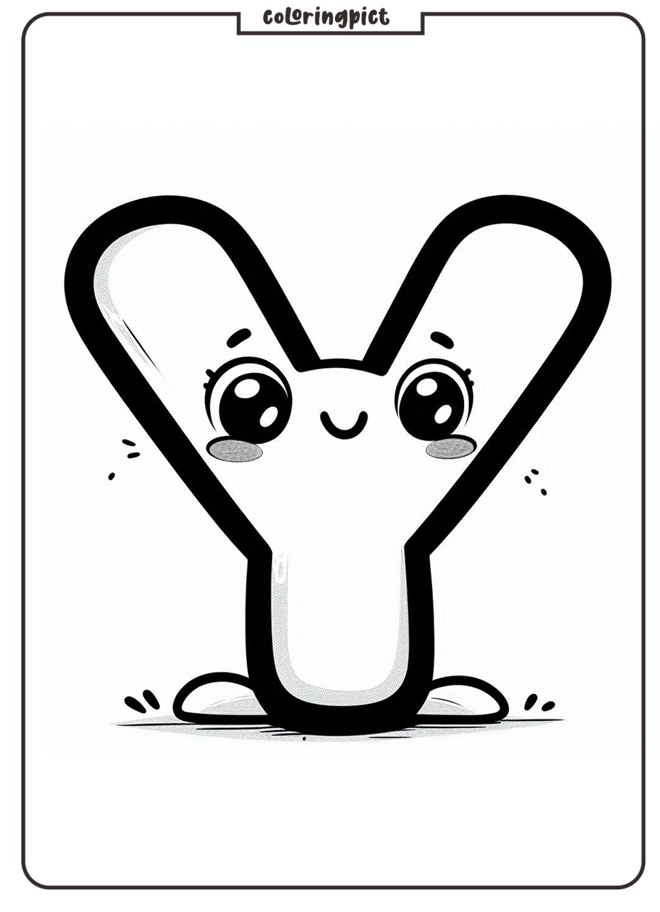Alphabet Letter Y Coloring Pages for Kids