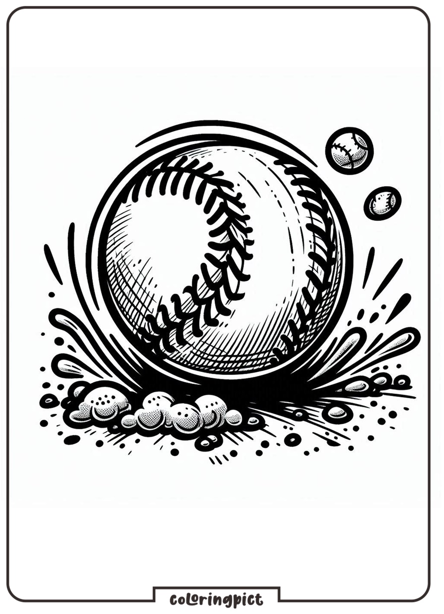 Baseball Coloring pages for Kids