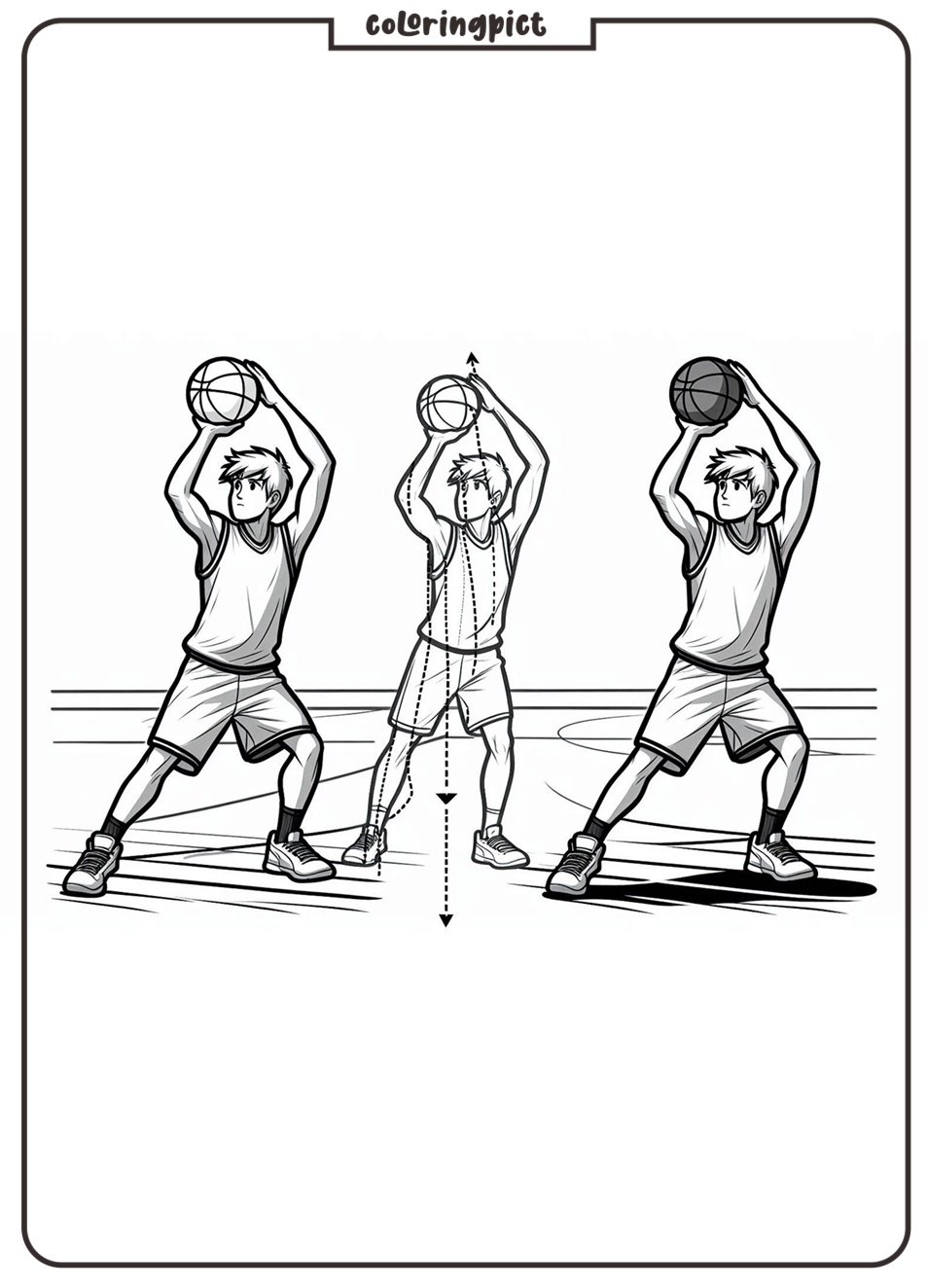 Basketball Shooting Position Coloring Pages 4 Basketball Shooting Coloring Pages for Kid