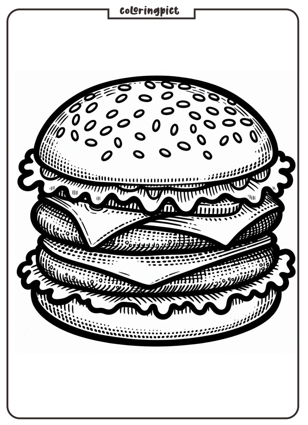 Burger Coloring Pages