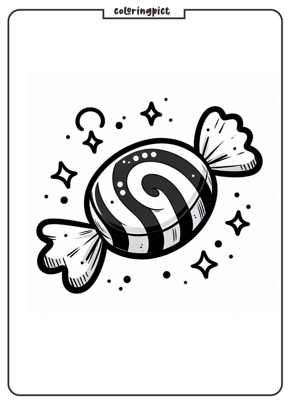 Candy Coloring Pages for Kids 3 Candy coloring pages online for kids