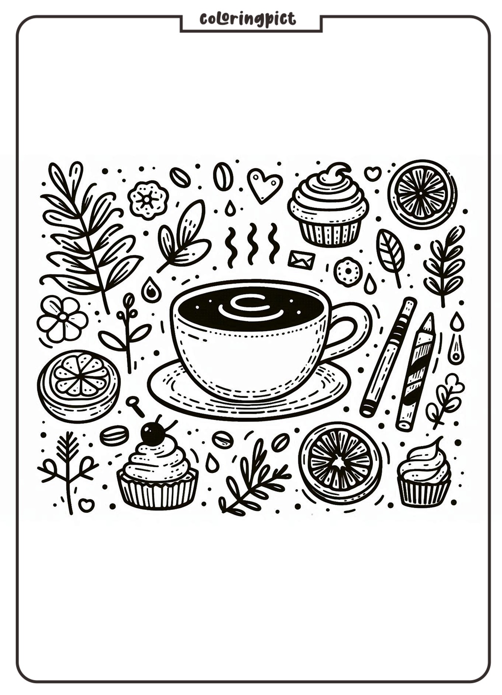 Welcome to the Coffee Drink Coloring Pages! 4 Coffee Drink Coloring Page for Kids