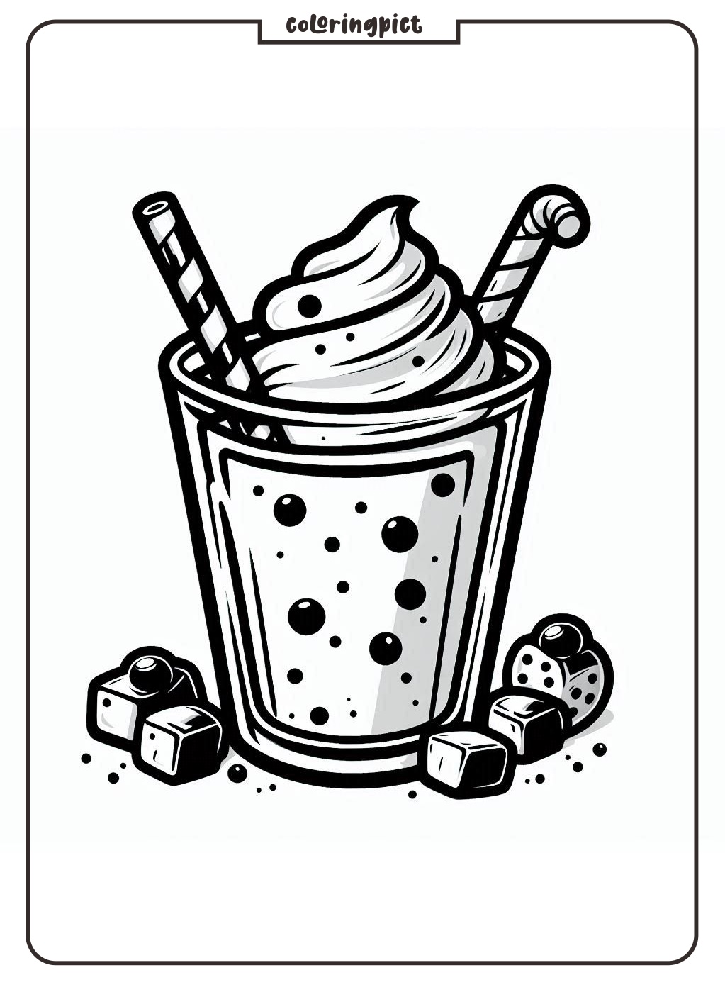 Milkshake Drink Coloring Pages