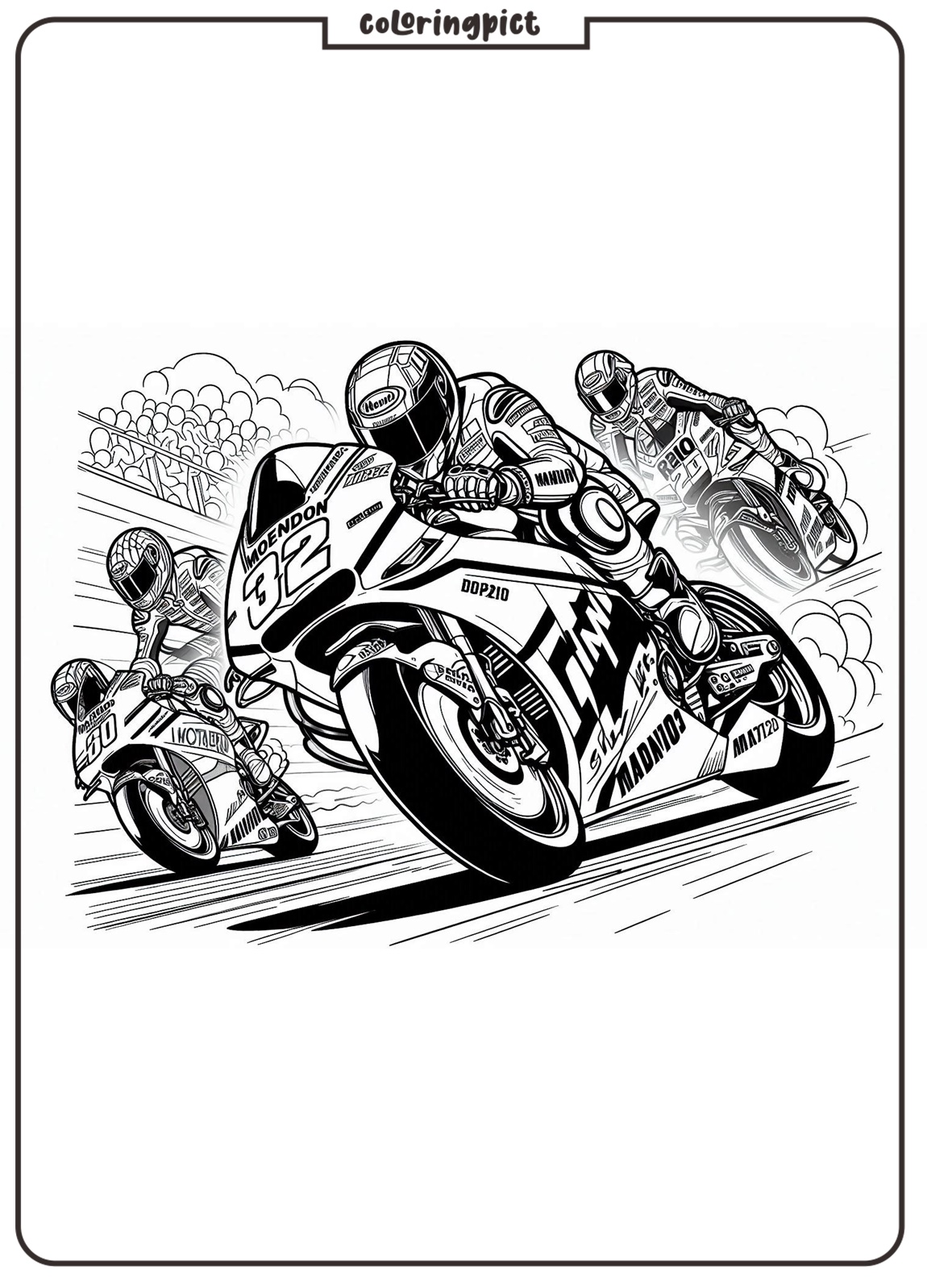 Moto GP Coloring Pages for Kid