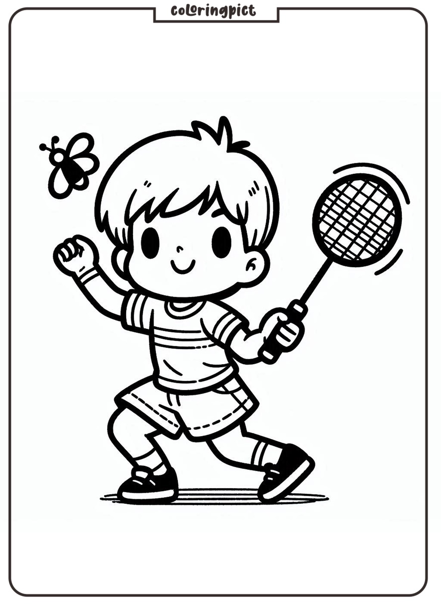 badminton coloring pages