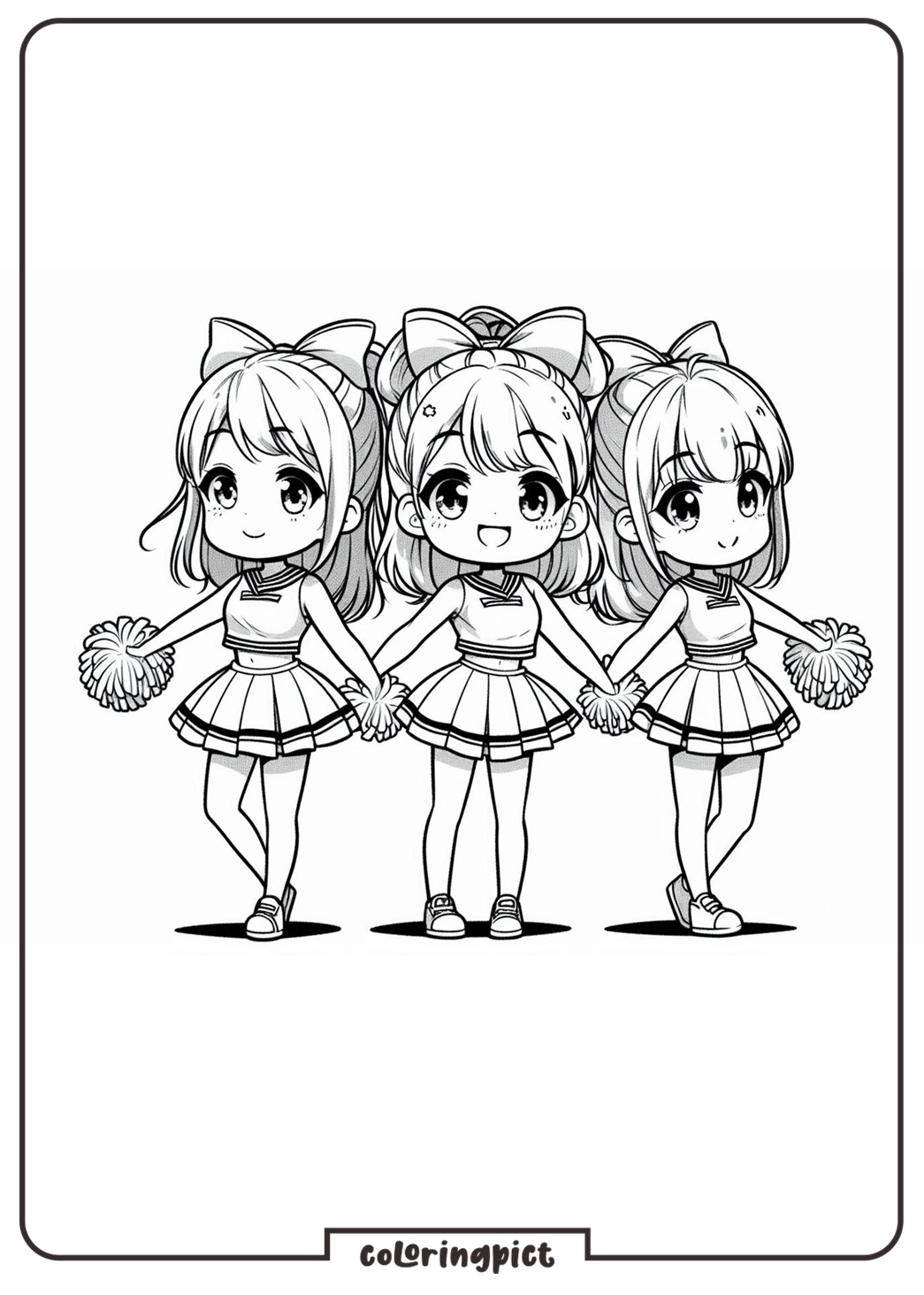 cheerleader coloring pages for kids
