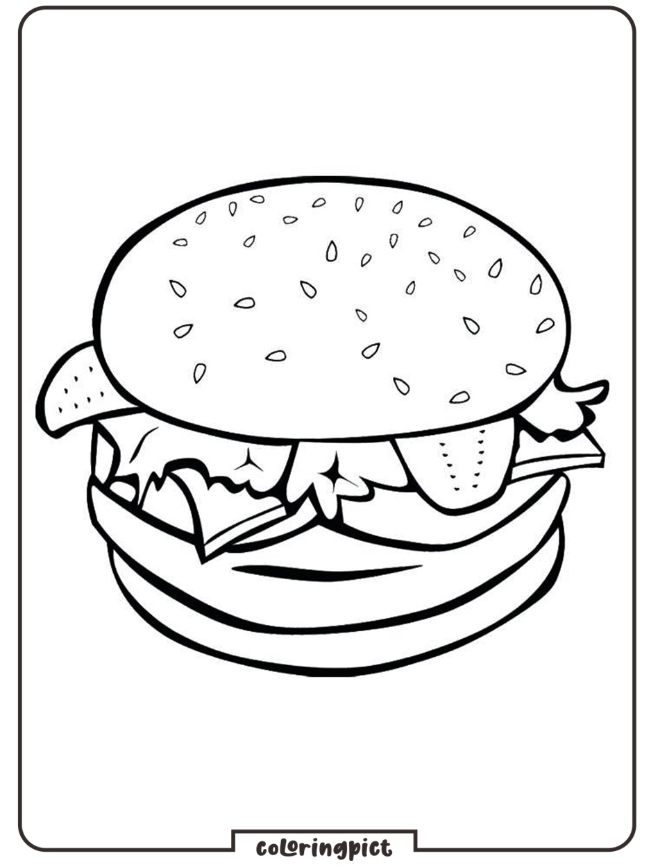 coloring pages about food