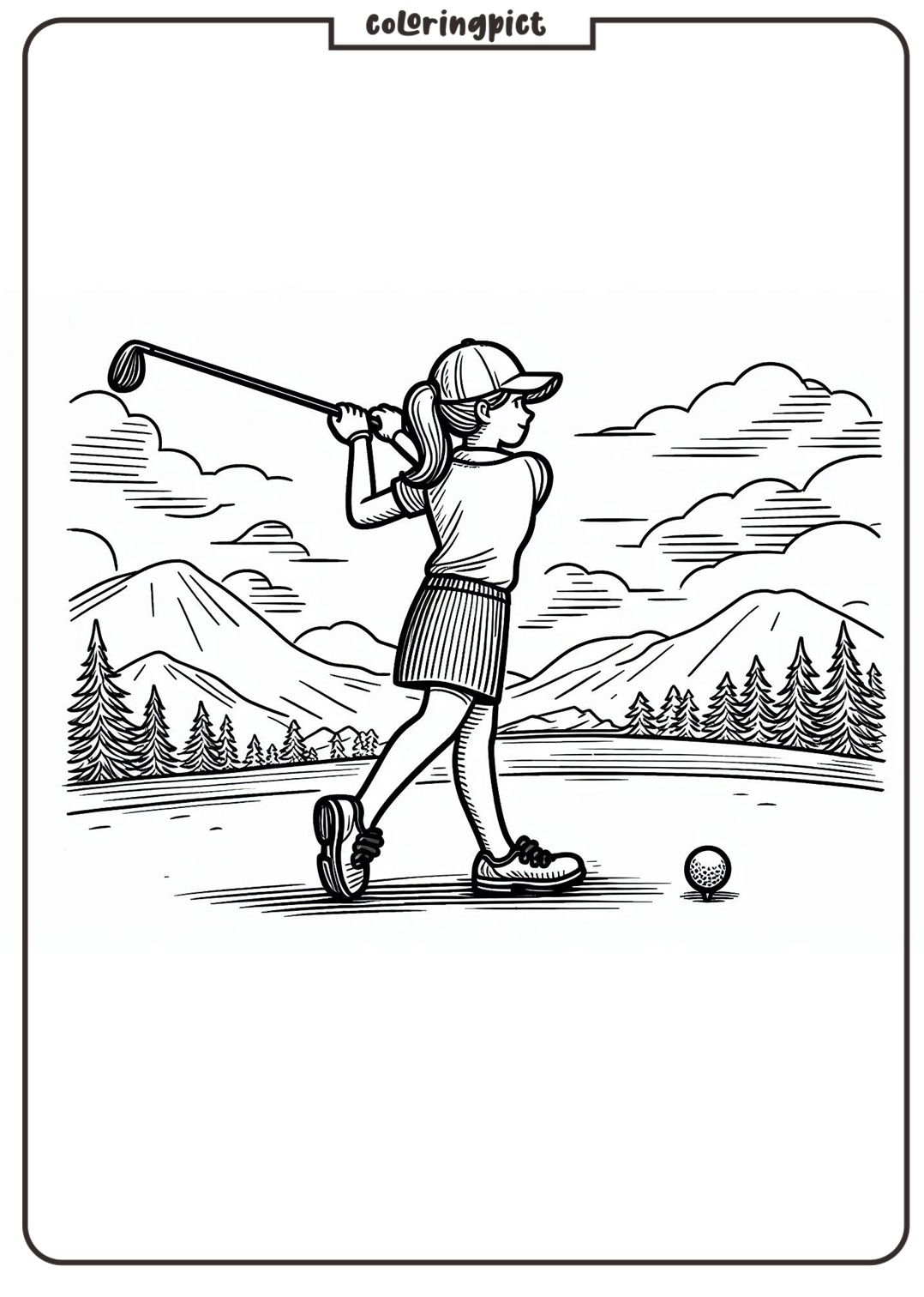 golf coloring pages