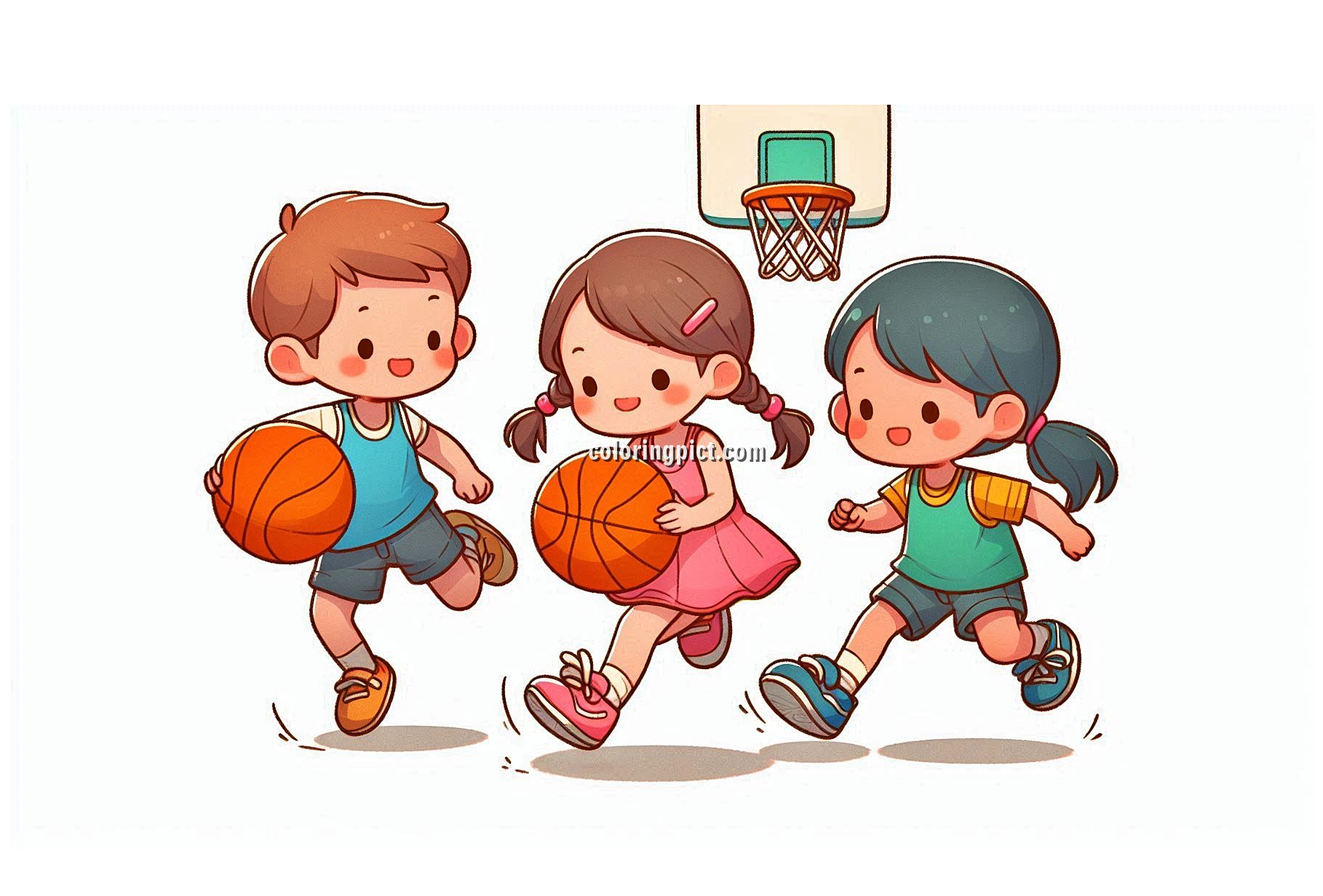image is kids playing basketball