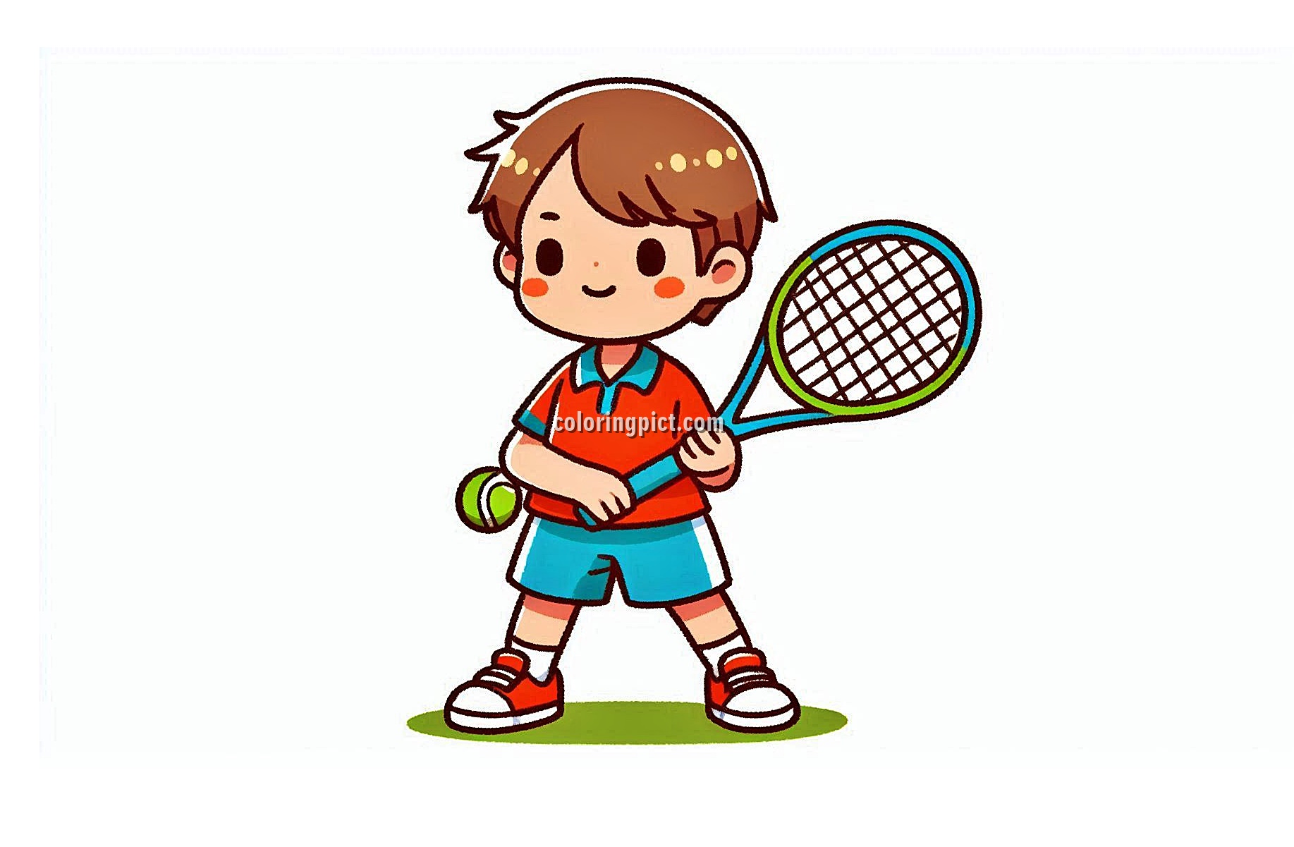 image is tennis coloring