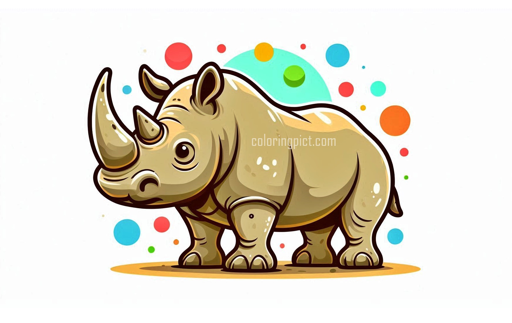 image of rhinoceros coloring
