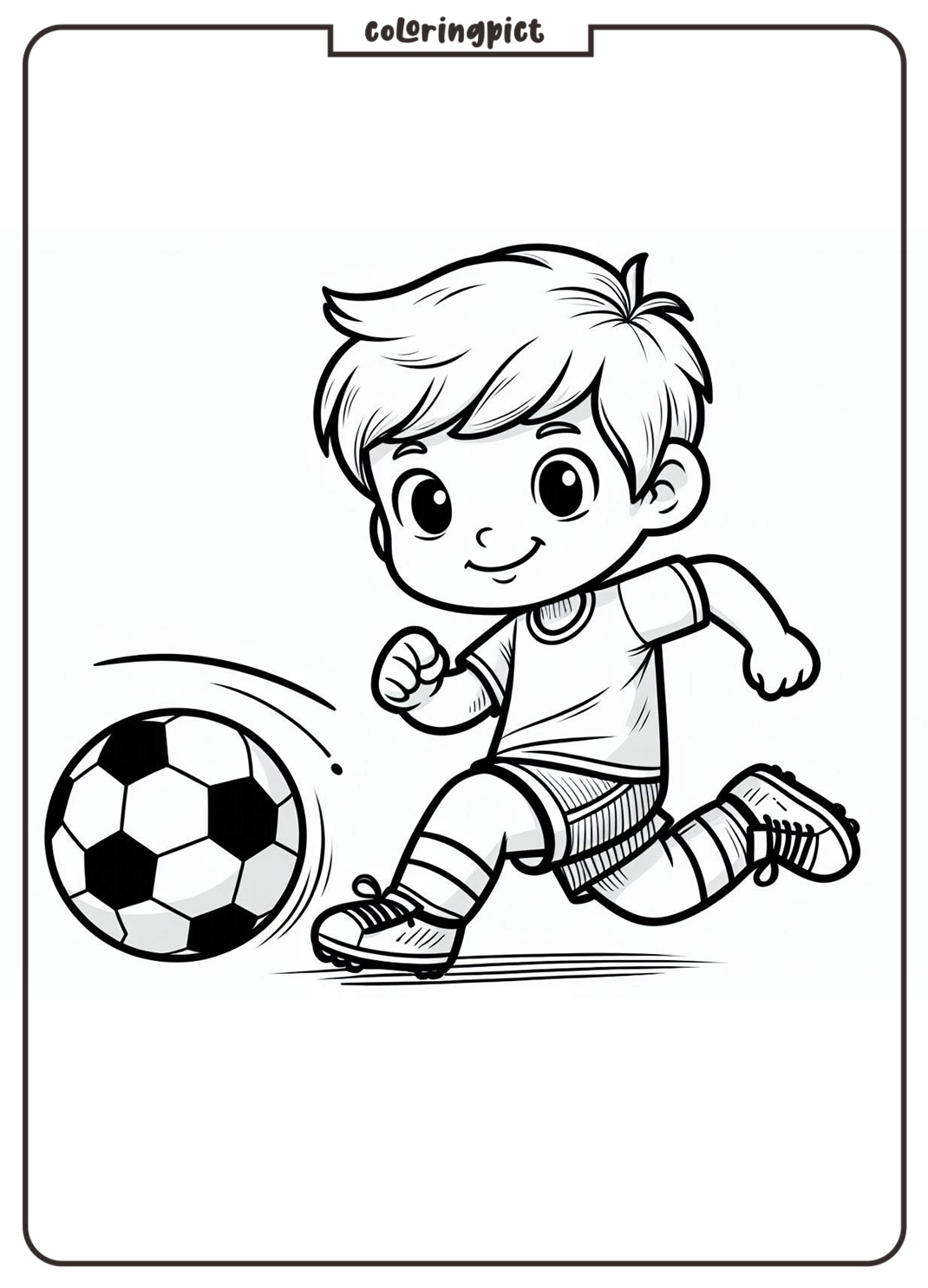 kids play soccer coloring for kids