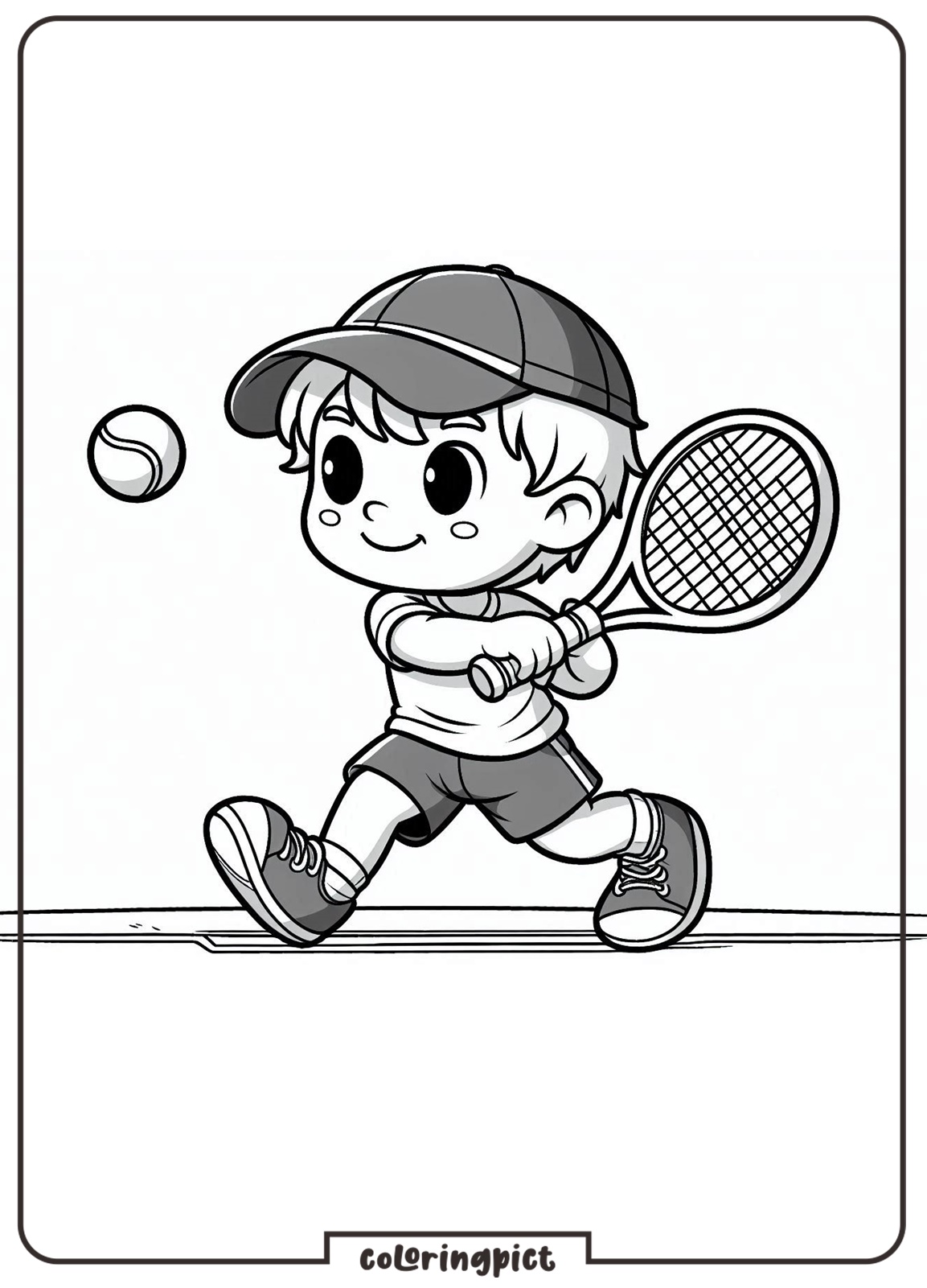 tennis coloring online