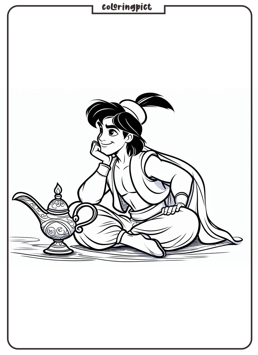 Aladdin Coloring Page