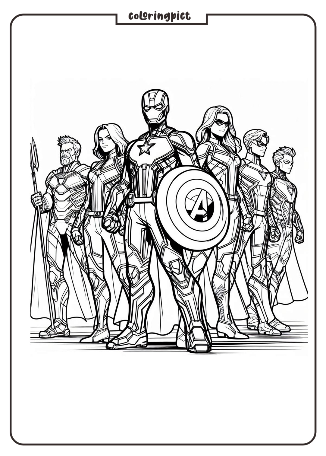 The Avengers Coloring Pages for Kids 2 Avengers Coloring Pages
