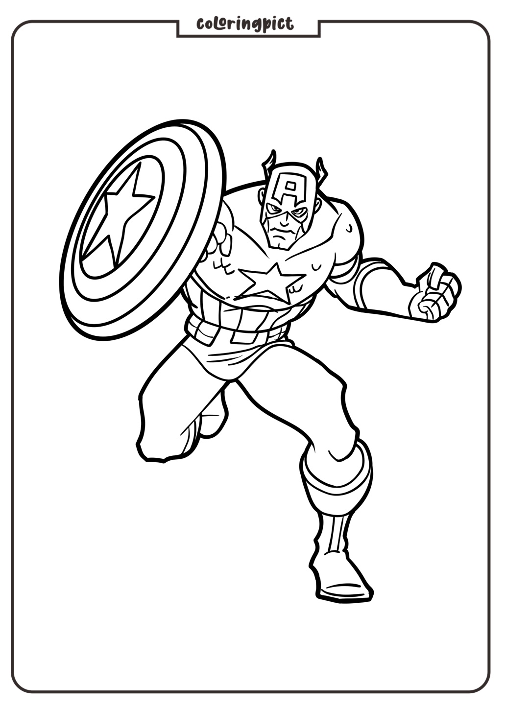 Welcome to the Heroic Captain America Coloring Pages for Kids 3 Captain America Coloring Pages for Kids