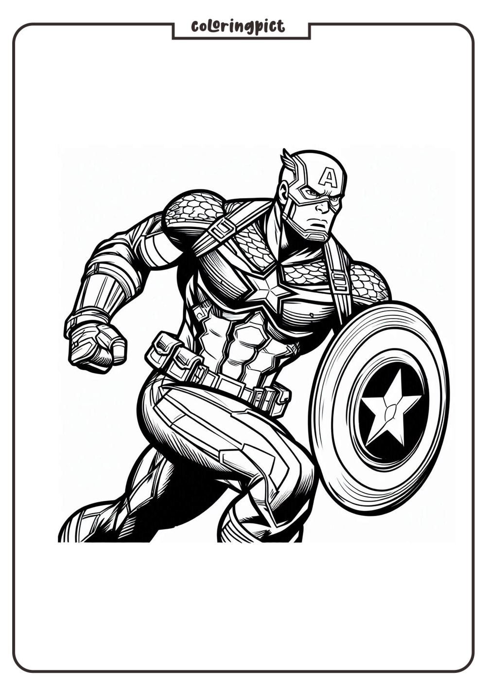 Welcome to the Heroic Captain America Coloring Pages for Kids 4 Captain America Coloring Pages