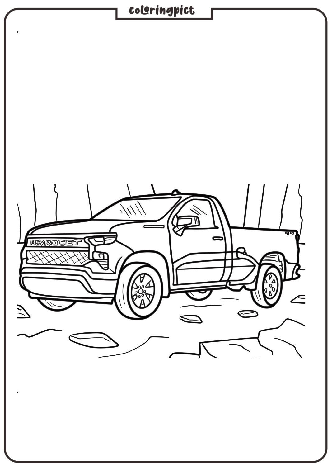 Chevrolet Silverado Pickup Truck Coloring Pages
