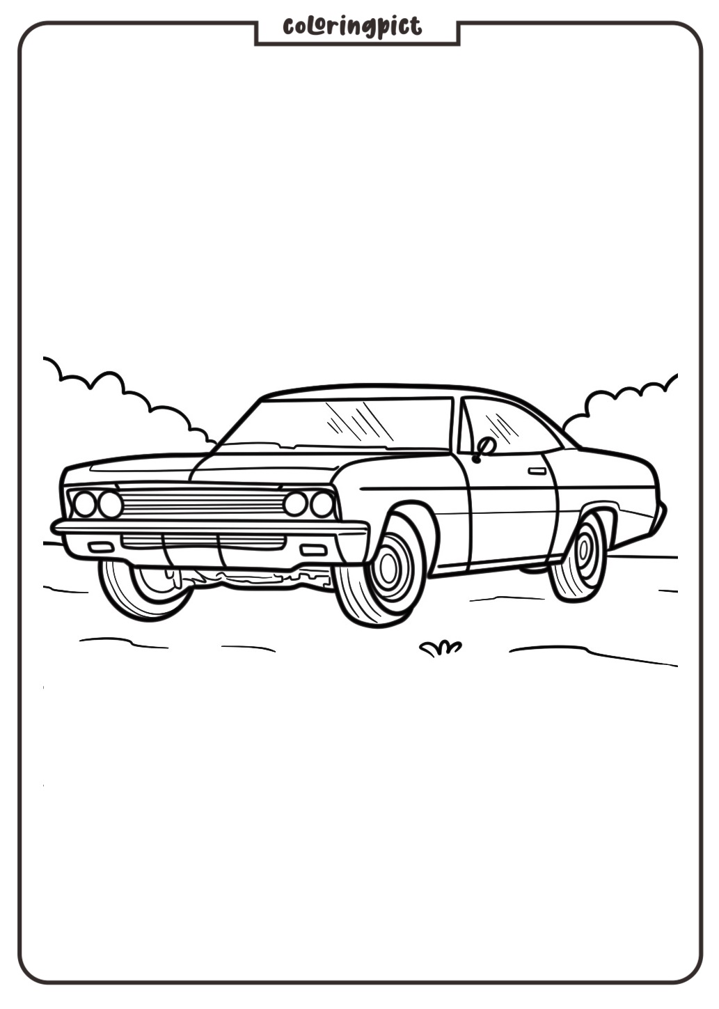 Classic Chevrolet Impala Coloring Pages