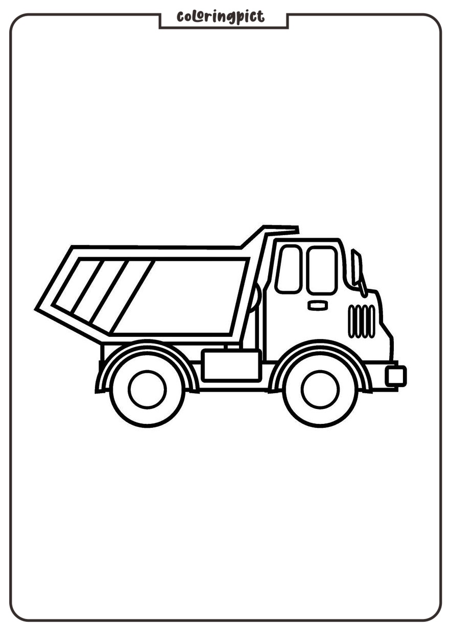 Dump Truck Coloring Page Printable
