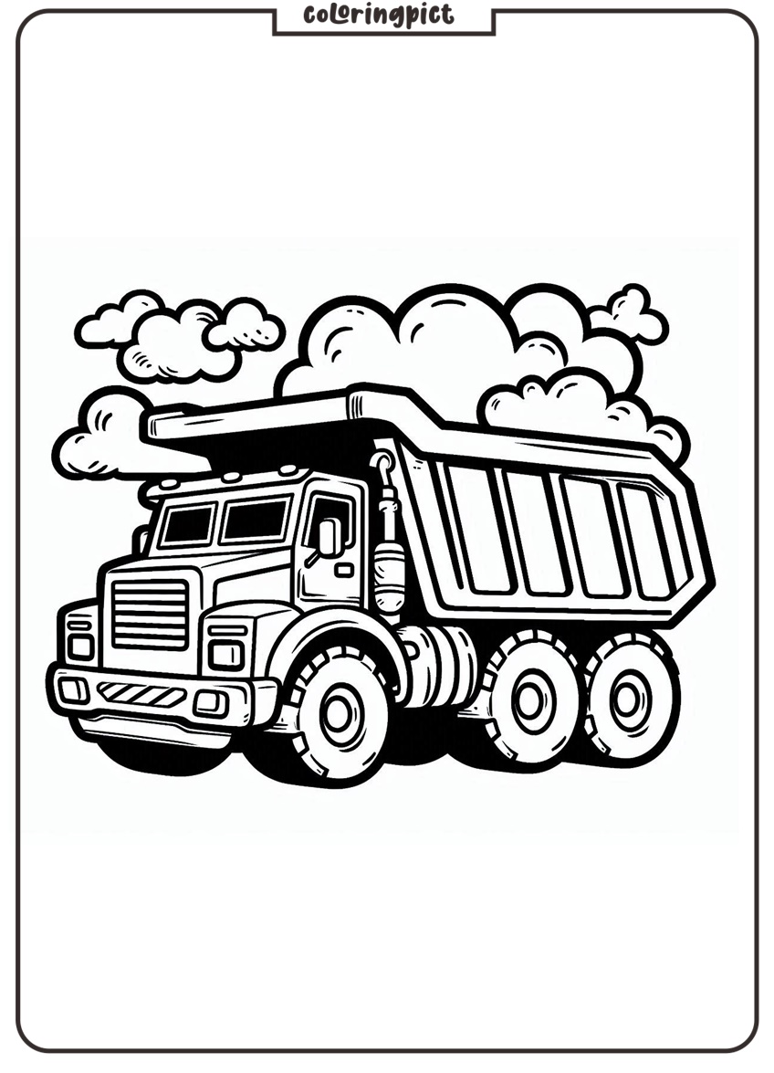 Dump Truck Coloring Page