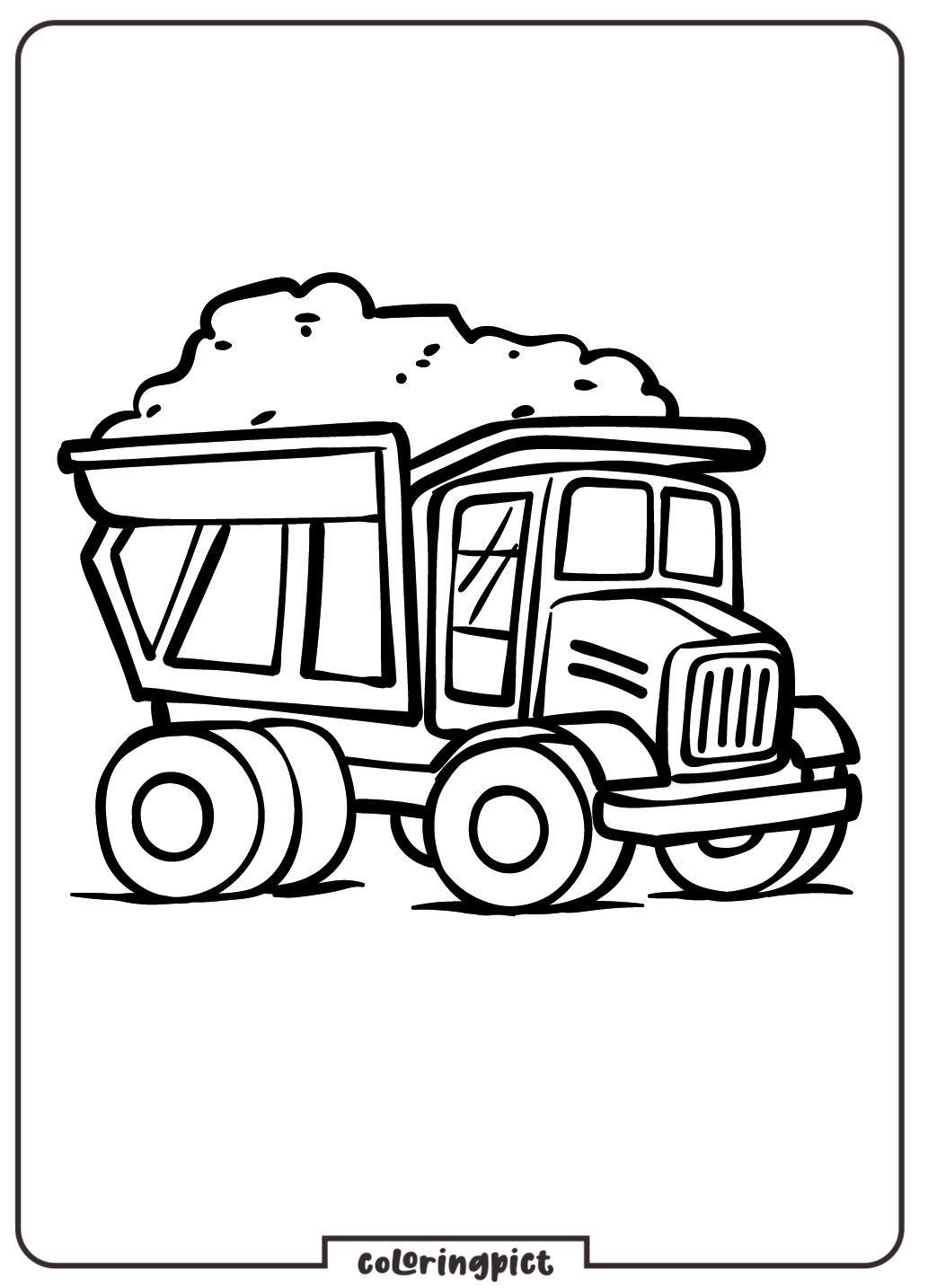 DumpTruck Coloring Pages for Kid