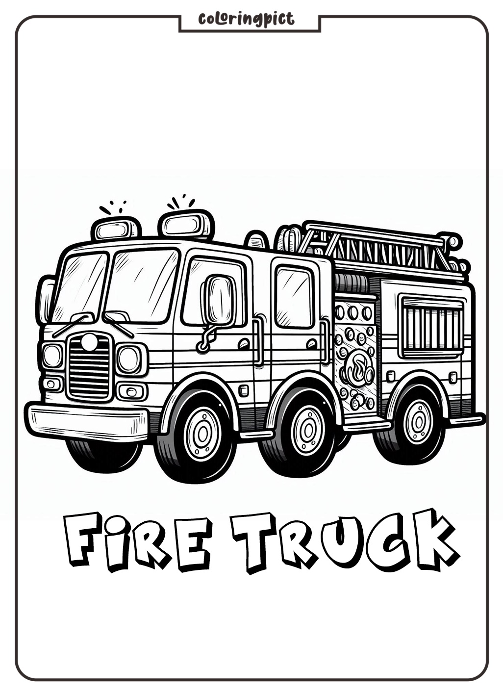 Fire Truck Coloring pages for kids