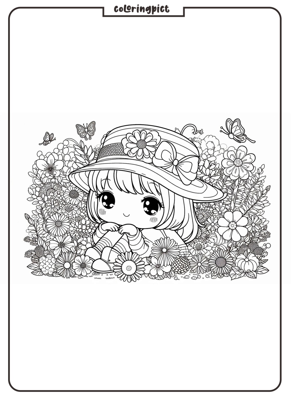 Flower Garden Coloring Pages for Kids