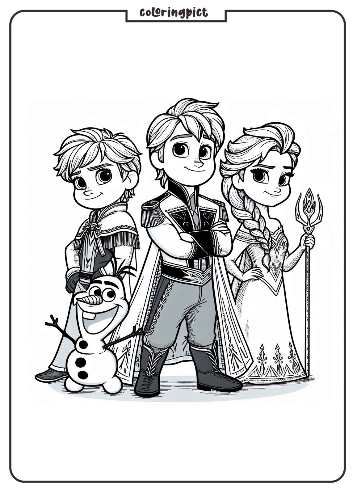 Step into a Magical Adventure with these Frozen Coloring Pages 1 Frozen Coloring Page for Kids