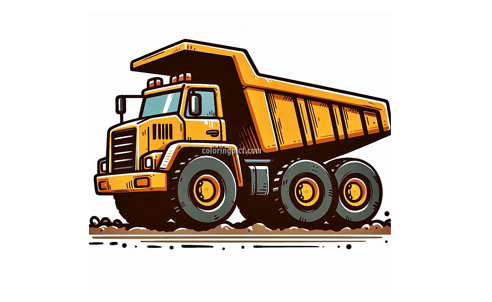 Image is DumpTruck Coloring