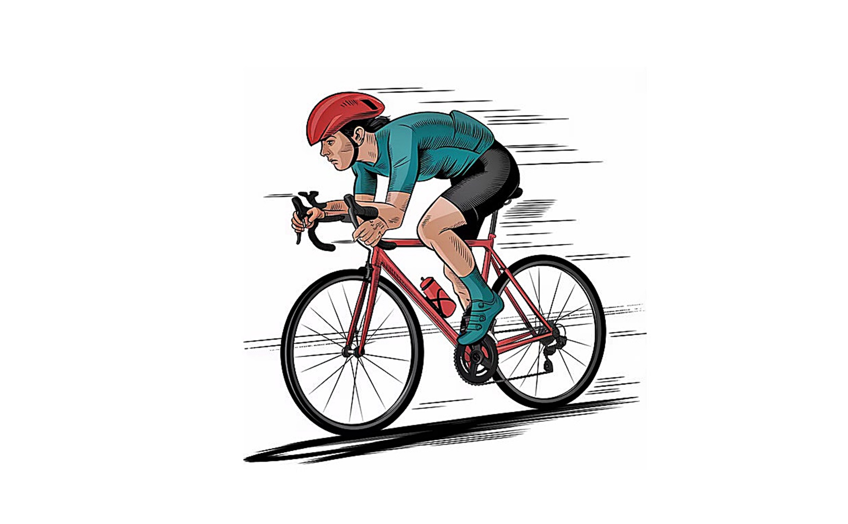 Man Racing on Bicycle Coloring Pages 2 Man Racing On Bicycle Images