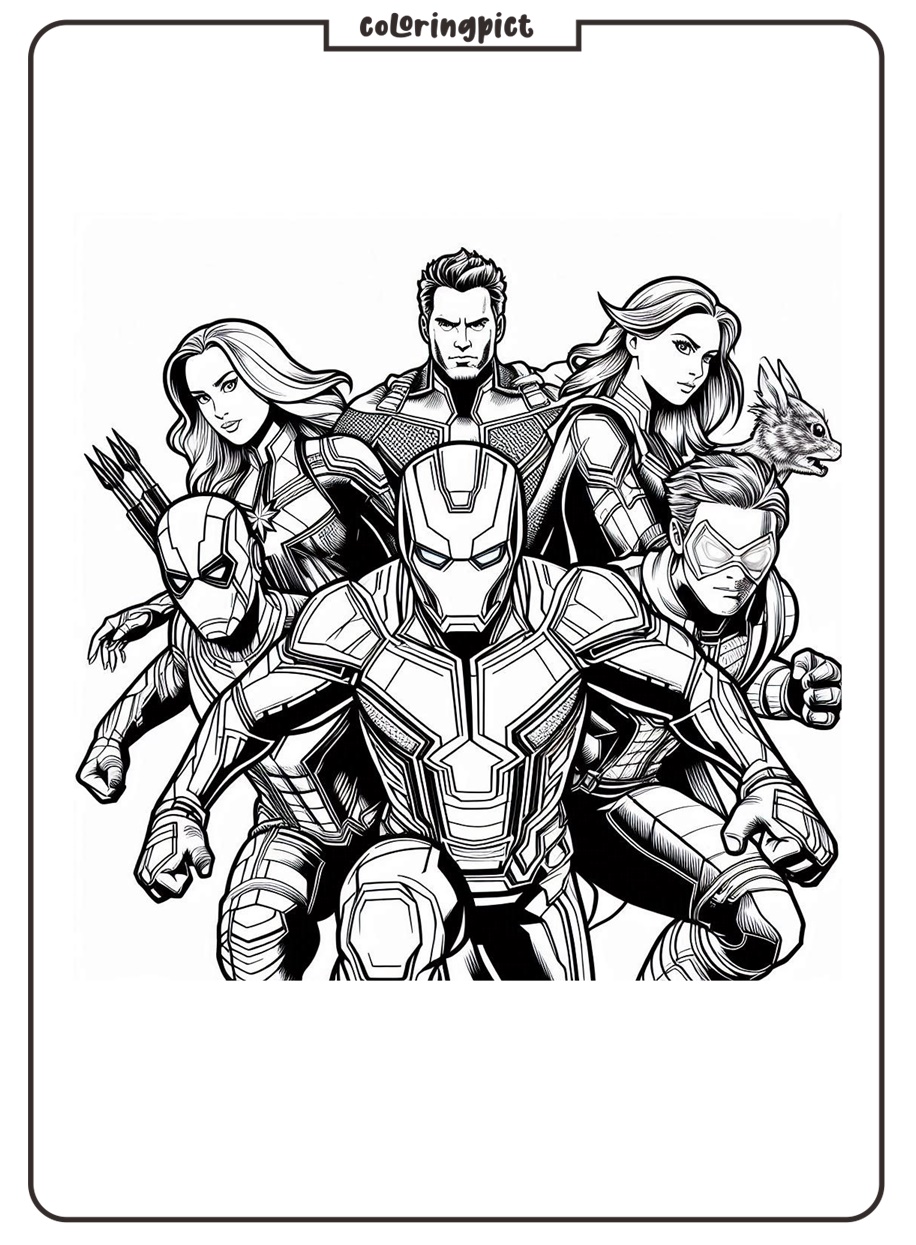 Marvel Coloring Page for Kids