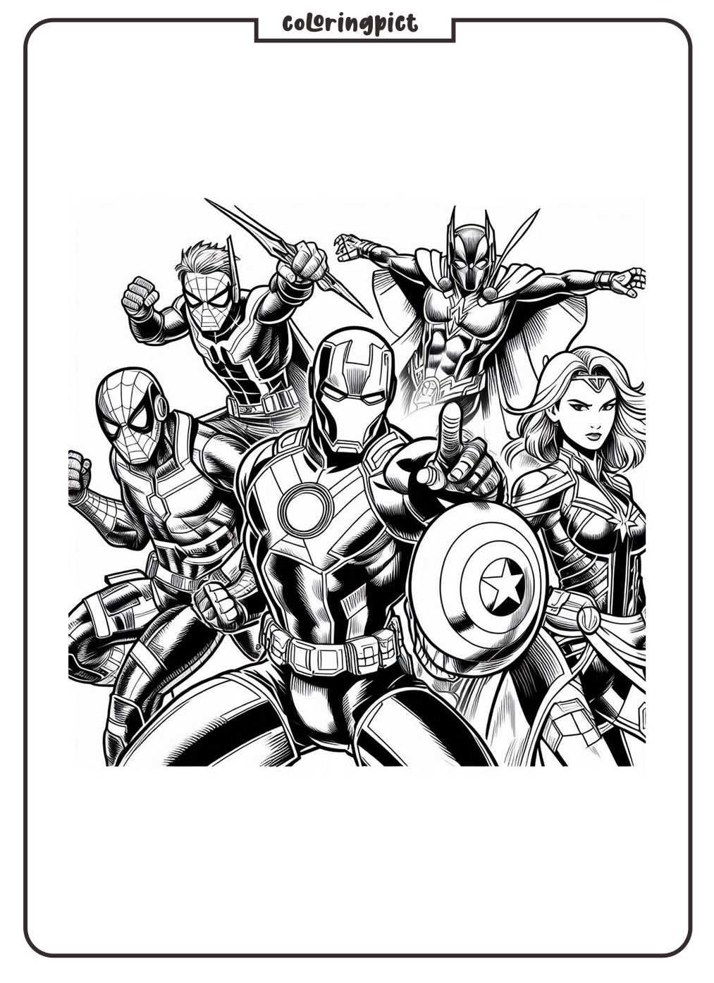 Marvel Coloring Pages for Kid