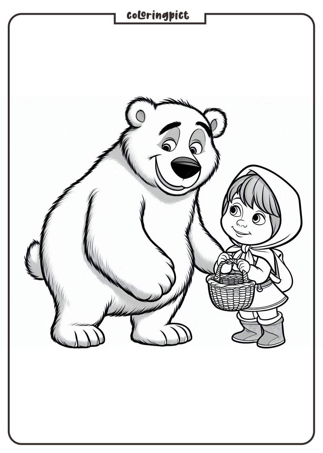 Masha and Bear Coloring Pages
